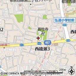 東京都足立区西綾瀬周辺の地図