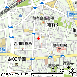 タートルシティ亀有周辺の地図