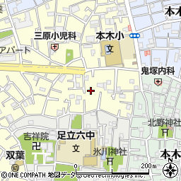 東京都足立区本木北町3周辺の地図