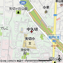千葉県松戸市中矢切510-2周辺の地図