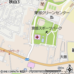 松戸市東部スポーツパーク体育館周辺の地図