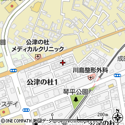 千葉県成田市公津の杜1丁目15周辺の地図