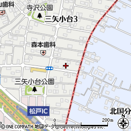 千葉県松戸市三矢小台2丁目14周辺の地図