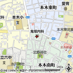 東京都足立区本木南町21周辺の地図