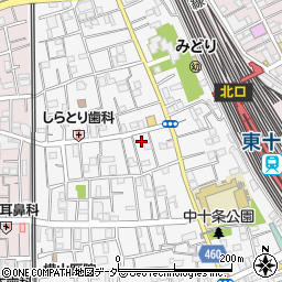 東京都北区中十条周辺の地図