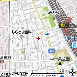 東京都北区中十条周辺の地図