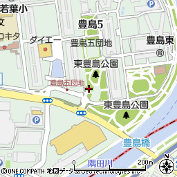 東豊島公園トイレ周辺の地図