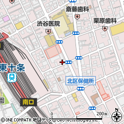 東京都北区東十条3丁目2-22周辺の地図