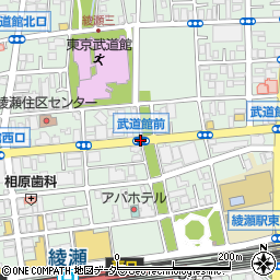 武道館前周辺の地図