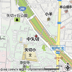 千葉県松戸市中矢切507周辺の地図