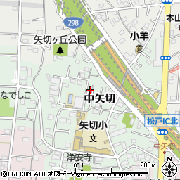 千葉県松戸市中矢切500周辺の地図