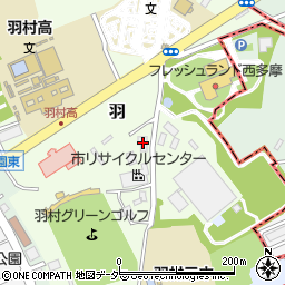 羽村市役所　羽村市リサイクルセンター周辺の地図