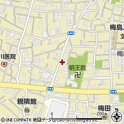 東京都足立区梅田4丁目14周辺の地図