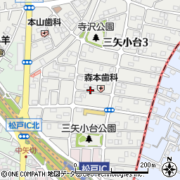 千葉県松戸市三矢小台2丁目周辺の地図