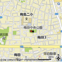 梅田中央公園周辺の地図