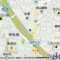 千葉県松戸市中矢切623-15周辺の地図