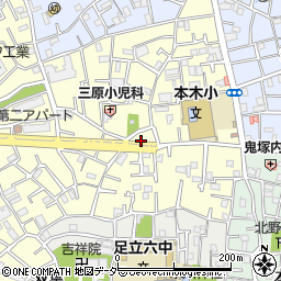 東京都足立区本木北町5周辺の地図