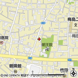 東京都足立区梅田4丁目周辺の地図