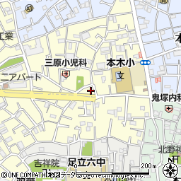 東京都足立区本木北町5-9周辺の地図