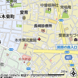 東京都足立区本木2丁目周辺の地図