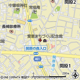 足立区　住区センター本木関原周辺の地図
