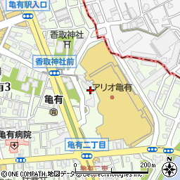 いきなりステーキ アリオ亀有店周辺の地図
