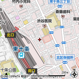 ひばり薬局東十条店周辺の地図