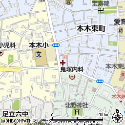 東京都足立区本木東町5周辺の地図