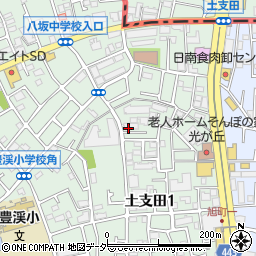東京都練馬区土支田1丁目周辺の地図