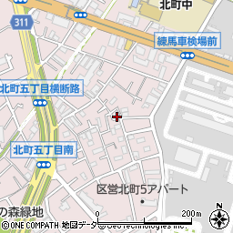 東京都練馬区北町5丁目周辺の地図