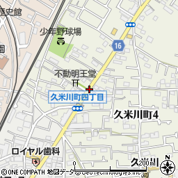 久米川四周辺の地図