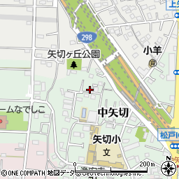 千葉県松戸市中矢切496-3周辺の地図