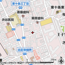 東京都北区東十条3丁目4-14周辺の地図