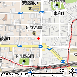 Ｄパーキング東綾瀬１丁目第１駐車場周辺の地図