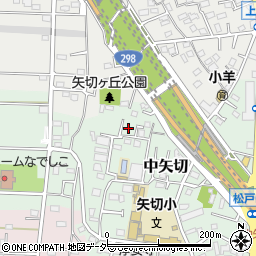 千葉県松戸市中矢切496-1周辺の地図