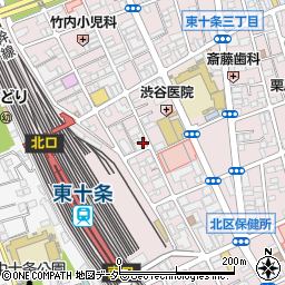 ローソン東十条三丁目店周辺の地図