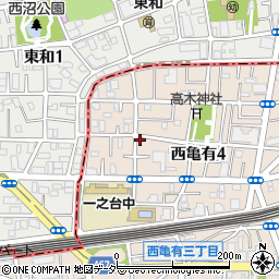 エコロパーク西亀有第２駐車場周辺の地図