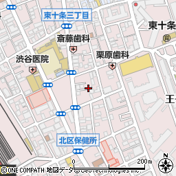 東京都北区東十条3丁目4周辺の地図