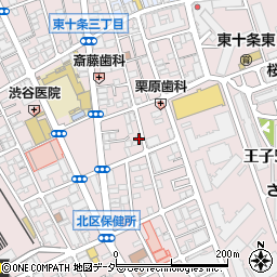 東京都北区東十条3丁目4-13周辺の地図