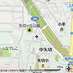 千葉県松戸市中矢切496-5周辺の地図