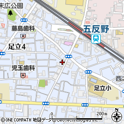 松屋 五反野店周辺の地図