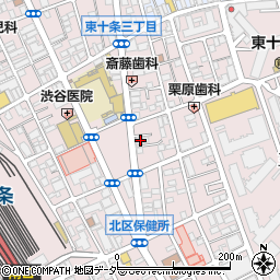 東京都北区東十条3丁目4-4周辺の地図