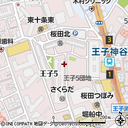 東京都北区王子5丁目周辺の地図