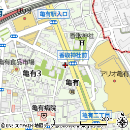 酒＆業務スーパーヤマダ亀有店周辺の地図