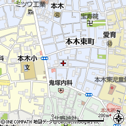 東京都足立区本木東町8周辺の地図