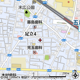 東京都足立区足立4丁目周辺の地図
