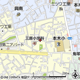 東京都足立区本木北町14周辺の地図