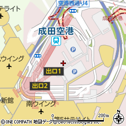 成田空港第１駐車場周辺の地図