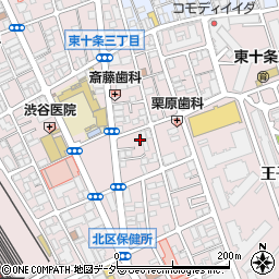 東京都北区東十条3丁目4-8周辺の地図