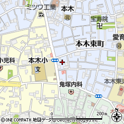 東京都足立区本木東町6周辺の地図